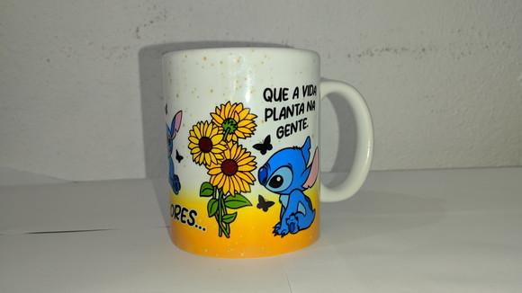 Caneca de Porcelana Stitch Personalizada