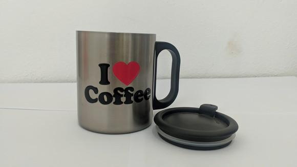 Caneca Inox 300ml com Tampa