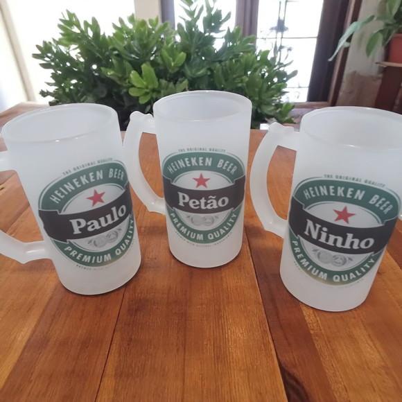 Caneca Jateada de Vidro Personalizada