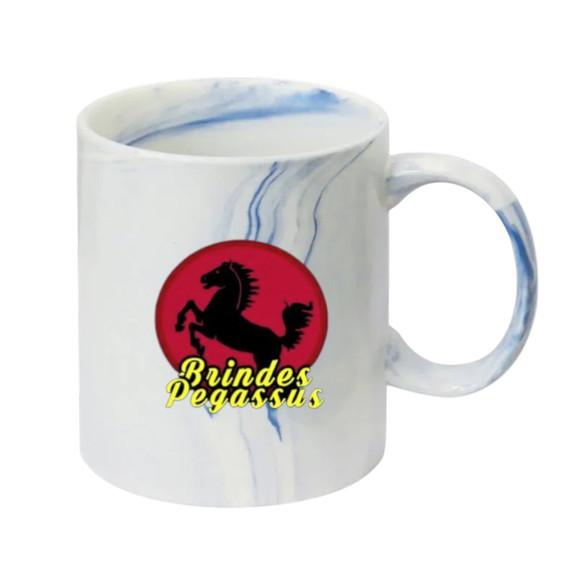 Caneca Marmorizada Azul Personalizada
