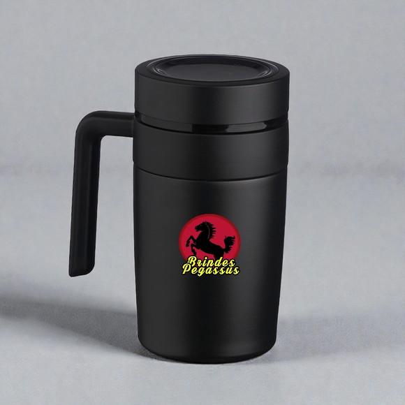 Caneca Térmica Inox 500ml com Display Led Personalizada
