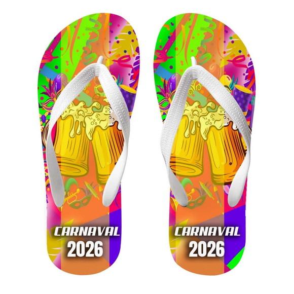 Chinelo Branco Personalizado