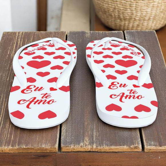 Chinelo de Tiras Namorados Personalizado