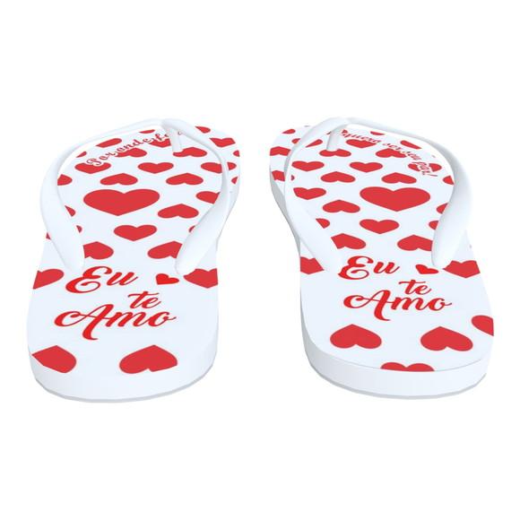 Chinelo de Tiras Namorados Personalizado