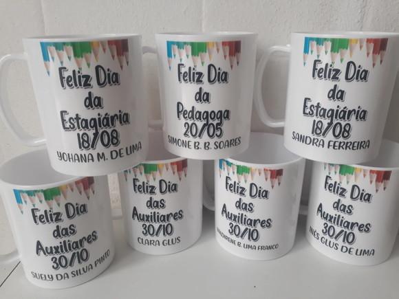 Kit Caneca de Polímero Dia dos Professores Personalizada