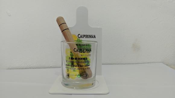 Kit Capirinha com Copo de Vidro Personalizado