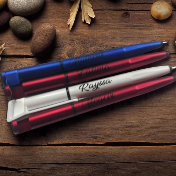 Kit Estojo e Caneta Touch Bambu Personalizado