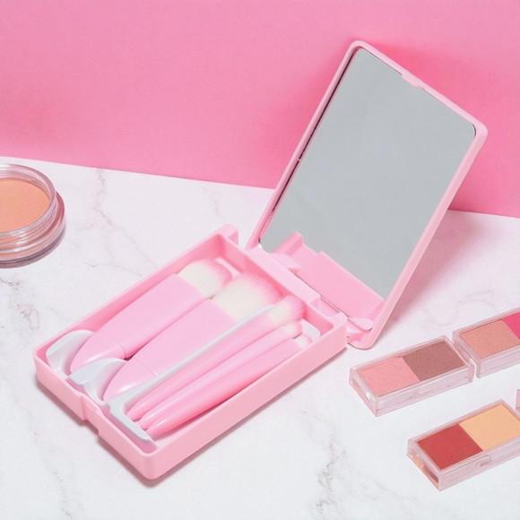 Kit Pincel 5 Peças Outubro Rosa