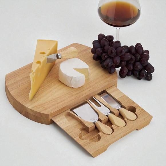 Kit Queijo 5 Peças Bambú