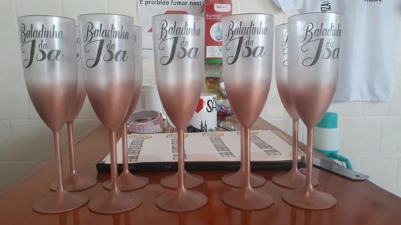 Kit Taça de Champanhe Degradê Rosê