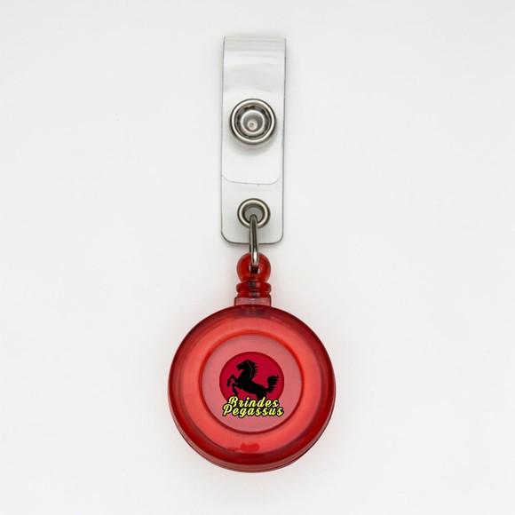 Porta Crachá Roller Clip Personalizado - Kit 50un