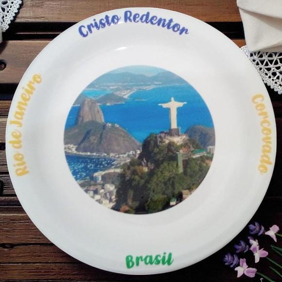 Prato Cristo Redentor Personalizado
