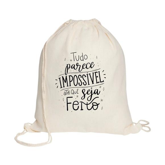 Sacochila Branca Personalizada