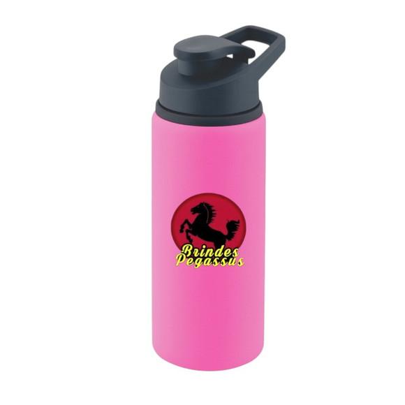 Squeeze de Alumínio Mágico Fosco Rosa Personalizado