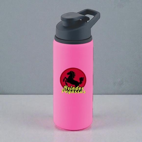 Squeeze de Alumínio Mágico Fosco Rosa Personalizado