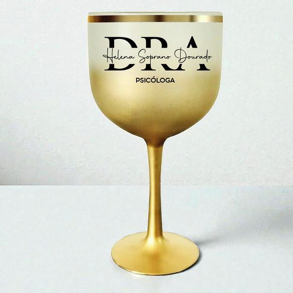 Taça de Gin Degradê Formatura - 580ml c/ Borda Metalizada