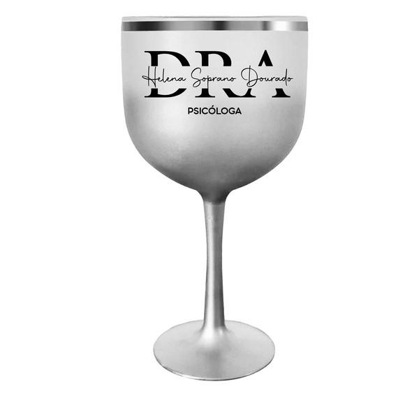 Taça de Gin Degradê Formatura - 580ml c/ Borda Metalizada
