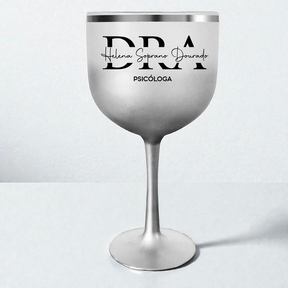 Taça de Gin Degradê Formatura - 580ml c/ Borda Metalizada