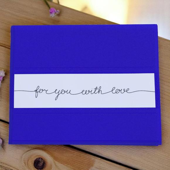 Toalha Azul Dia dos Namorados Personalizada