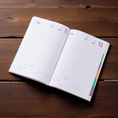 Agenda Couro Sintético 2026 Personalizada