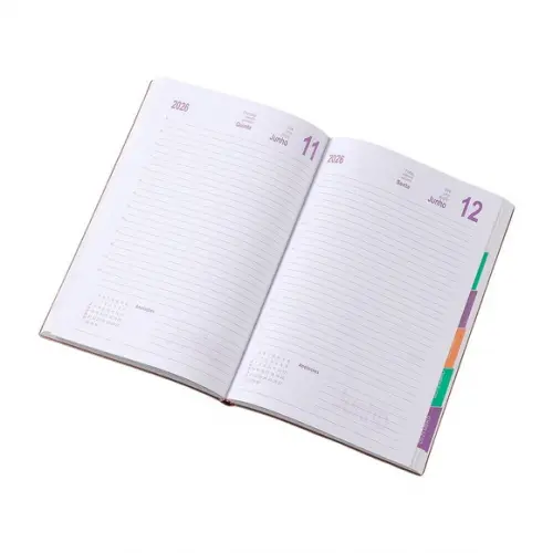 Agenda Couro Sintético 2026 Personalizada