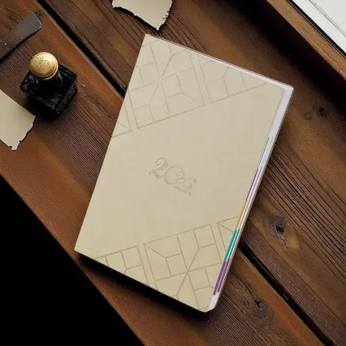 Agenda Couro Sintético 2026 Personalizada