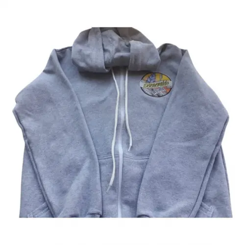 Blusa Cinza com Capuz e Bolso Personalizada