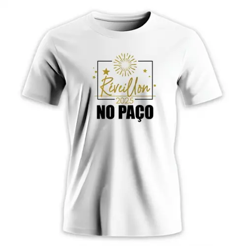 Camiseta Branca Reveillon Personalizada