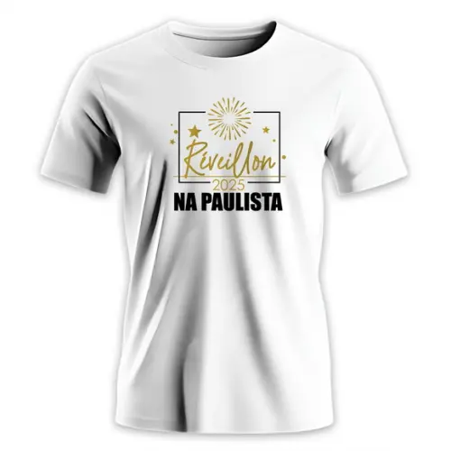 Camiseta Branca Reveillon Personalizada