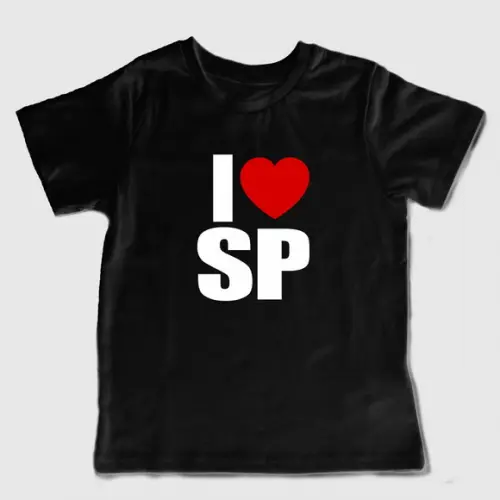Camiseta Eu Amo São Paulo Personalizada