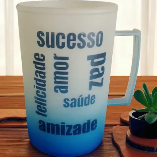 Caneca Acrílica Degradê Personalizada