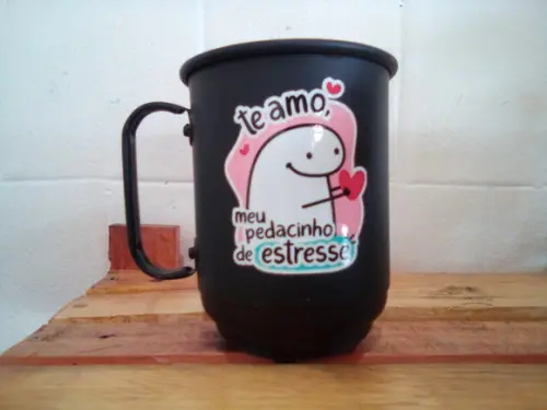 Caneca Alumínio Preta Natal