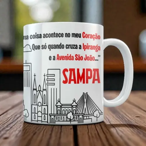 Caneca Aniversário de São Paulo 472 Anos Personalizada