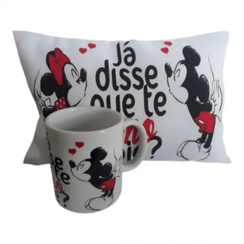 Caneca c/ Almofada Dia dos Namorados Personalizado