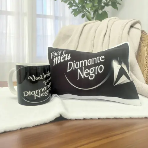 Caneca c/ Almofada Dia dos Namorados Personalizado