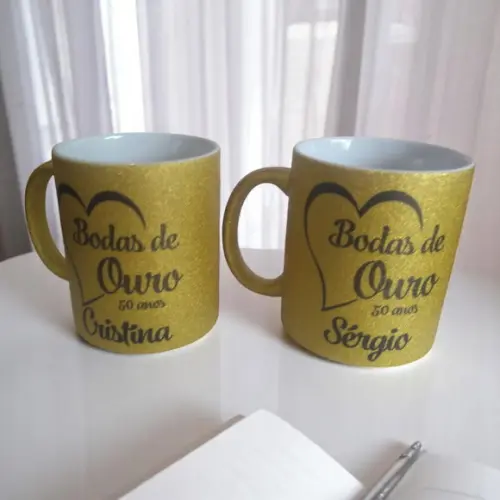 Caneca c/ Glitter Personalizada