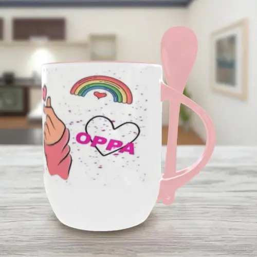 Caneca com Colher Dorameira Personalizada