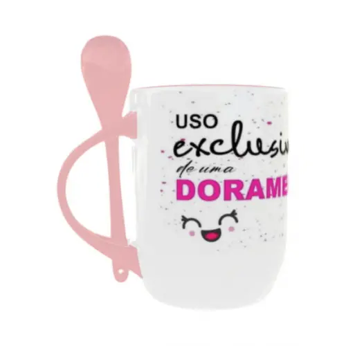 Caneca com Colher Dorameira Personalizada