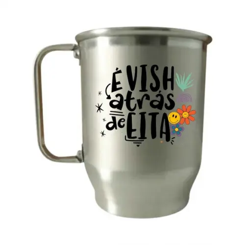 Caneca de Alumínio Fosca 500ml Personalizada