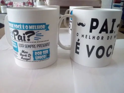Caneca de Polímero Dia dos Pais - Kit 75 Unidades