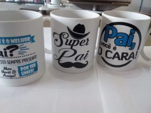 Caneca de Polímero Dia dos Pais - Kit 75 Unidades