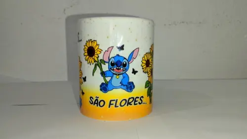 Caneca de Porcelana Stitch Personalizada
