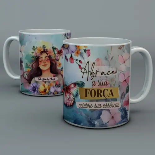 Caneca Dia das Mães Branca Personalizada