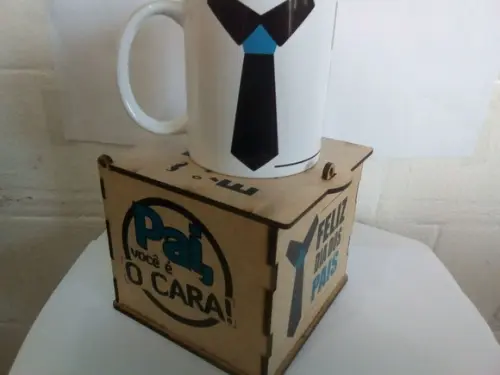 Caneca Dia dos Pais com Caixa mdf