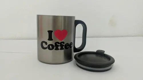 Caneca Inox 300ml com Tampa