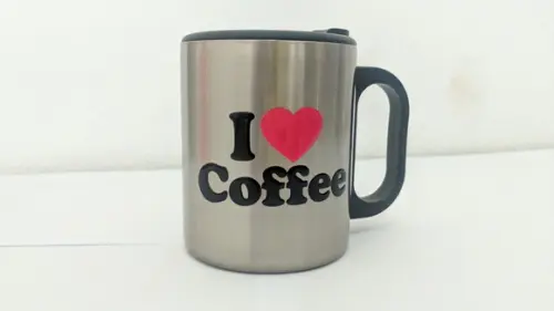 Caneca Inox 300ml com Tampa