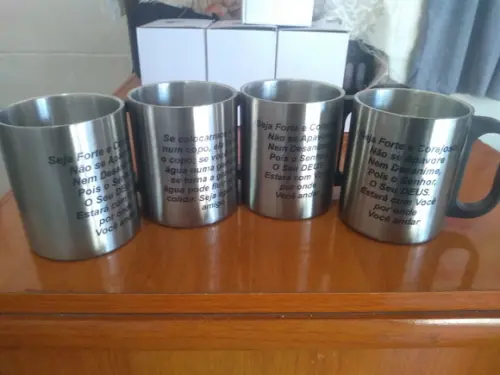 Caneca Inox 300ml com Tampa