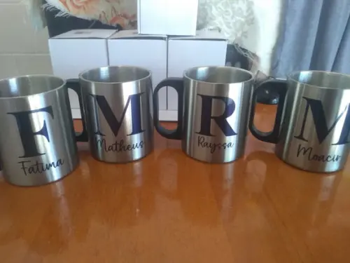 Caneca Inox 300ml com Tampa