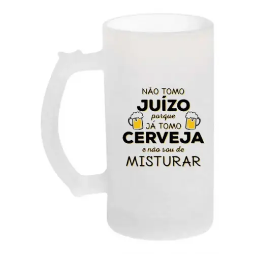 Caneca Jateada de Vidro Personalizada