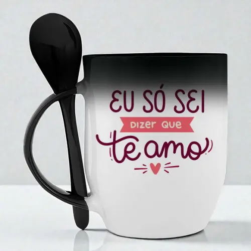 Caneca Mágica c/ Colher Personalizada